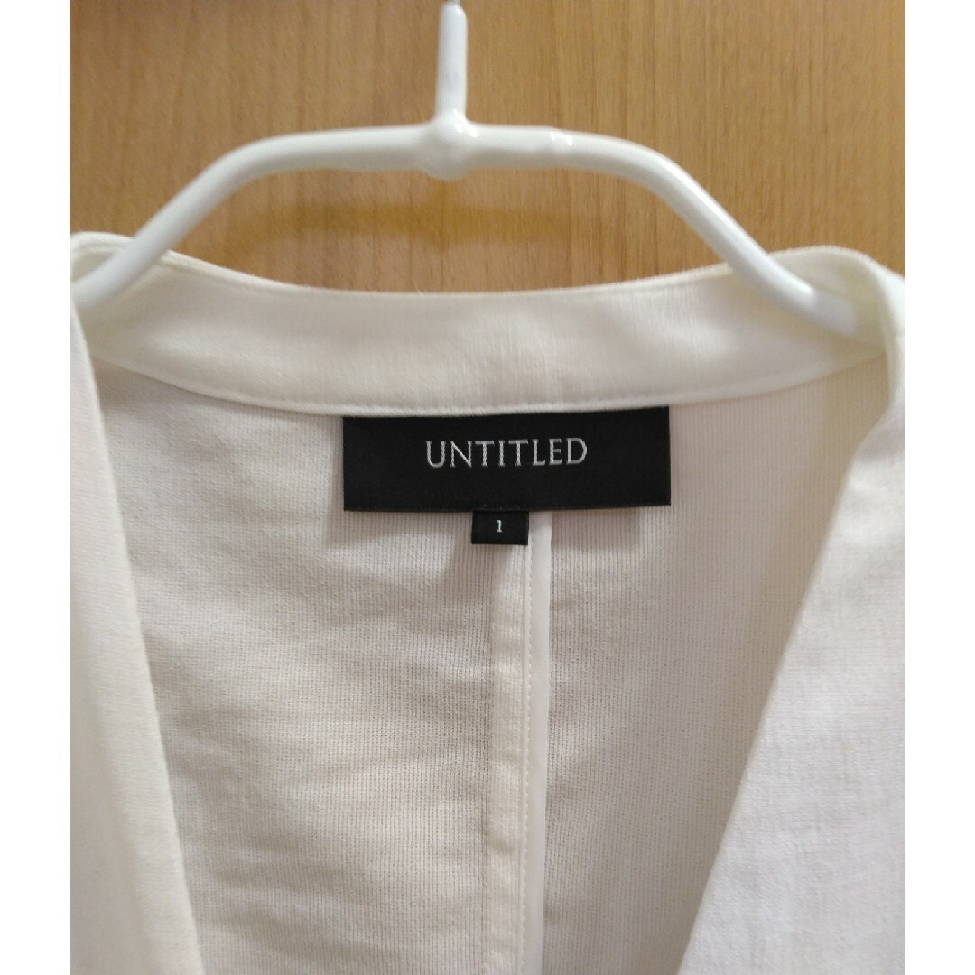 UNTITLED(アンタイトル)のアンタイトル　リネンジャケット　白 レディースのジャケット/アウター(ノーカラージャケット)の商品写真