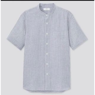 ユニクロ(UNIQLO)のユニクロ　リネンシャツ　半袖　メンズ Sサイズ(シャツ)