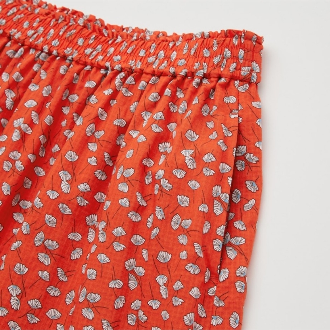 UNIQLO(ユニクロ)の新品 M ユニクロ ポール&ジョー ティアード ロングスカート(赤柄) レディースのスカート(ロングスカート)の商品写真
