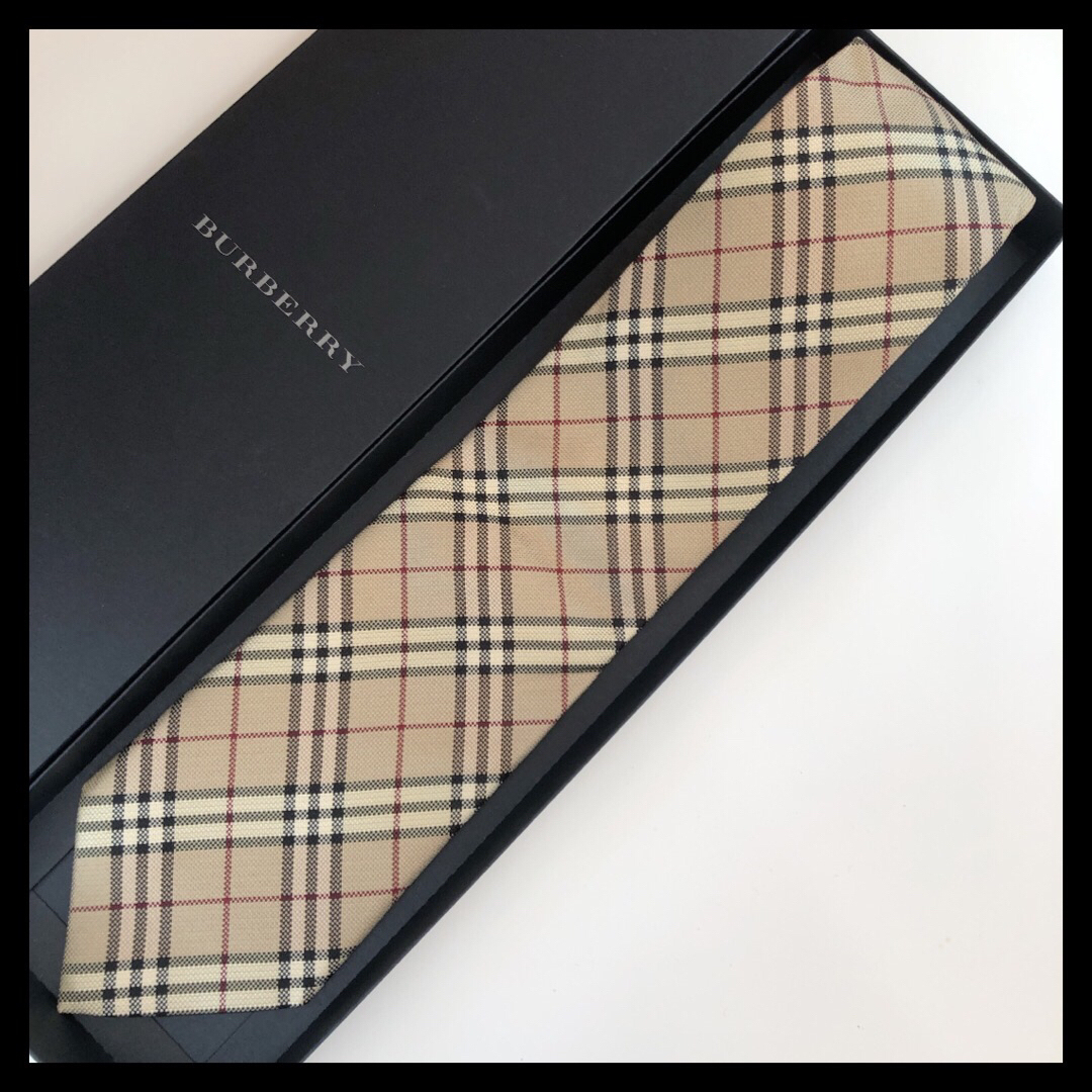 BURBERRY(バーバリー)のバーバリー ネクタイ チェック柄 ベージュ系 メンズのファッション小物(ネクタイ)の商品写真