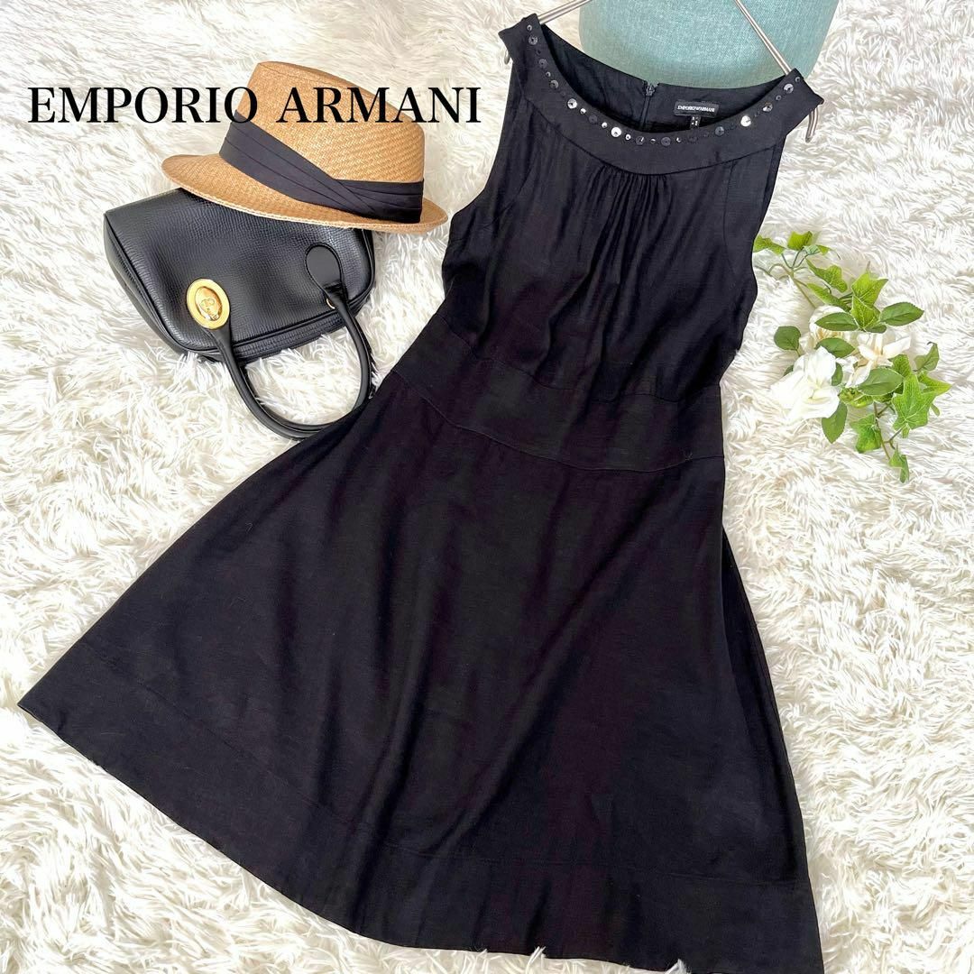 Emporio Armani - 【美品】エンポリオアルマーニ ワンピース リネン