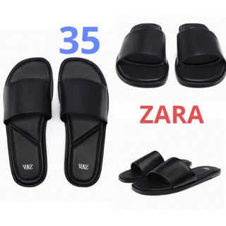 ザラ(ZARA)の(新品) ZARA ミニマルフラットサンダル　size35(サンダル)