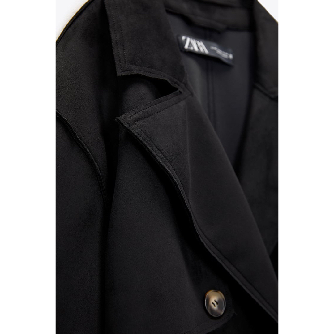 ZARA - (新品) ZARA フェイクスエード ロング トレンチコートの通販 by