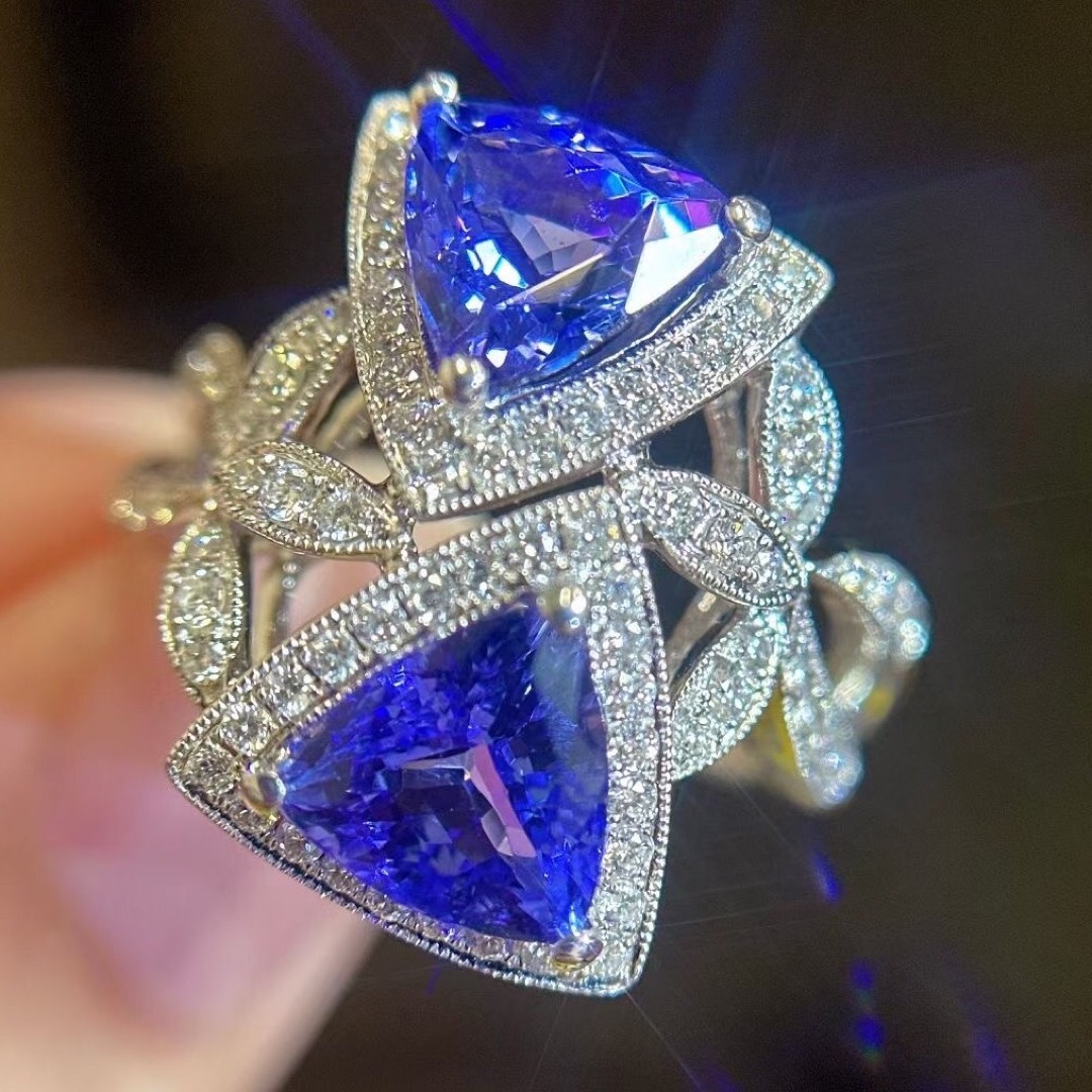 天然タンザナイト ダイヤ リング4ct k18 ¥ tic-guinee.net