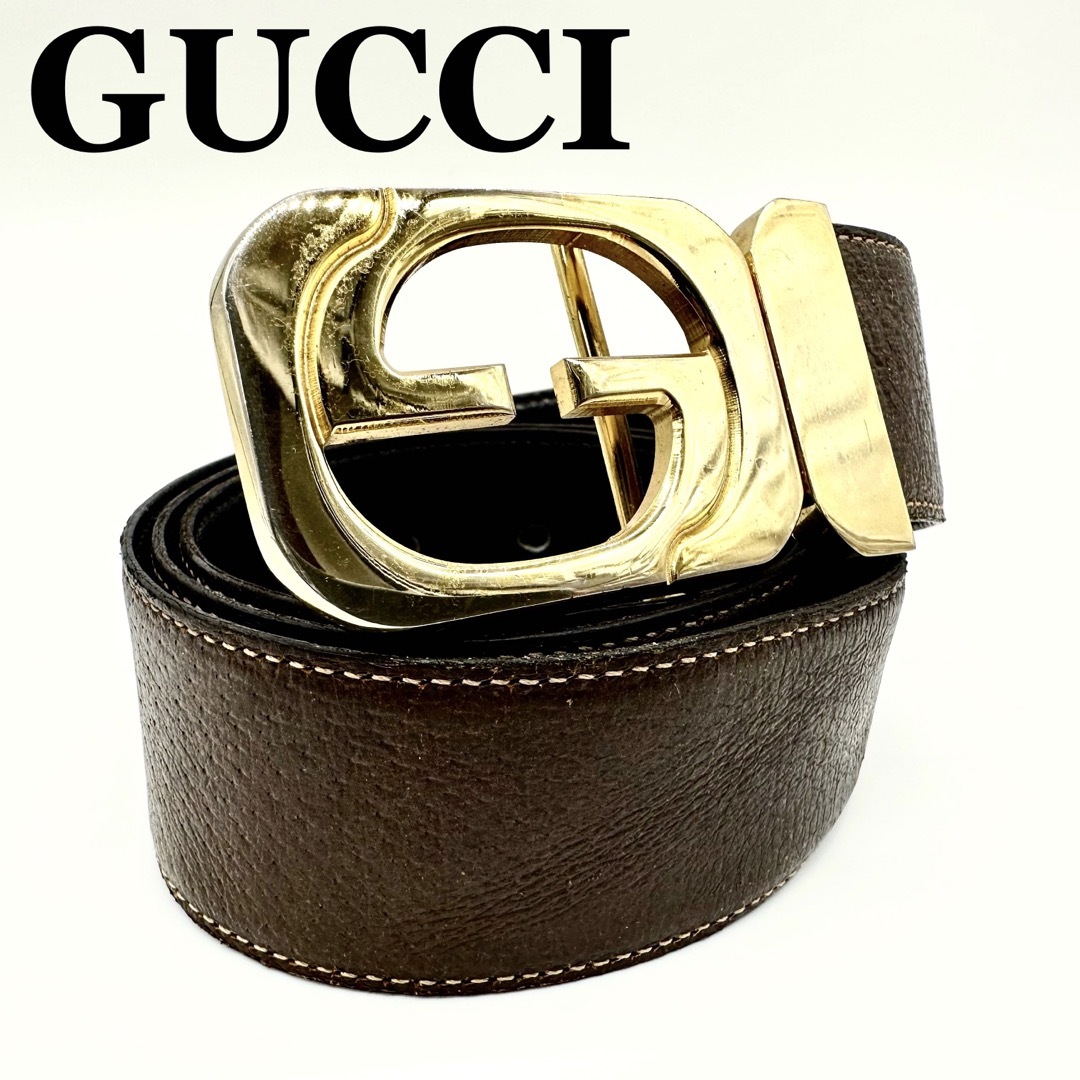 Gucci - 【美品】グッチ GUCCI ベルト インターロッキング GG 5穴