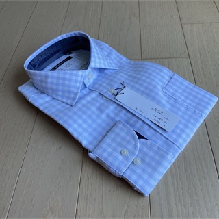 スーツカンパニー(THE SUIT COMPANY)のスーツカンパニー長袖ドレスシャツM39-84cmセミワイドカラー新品チェック(シャツ)