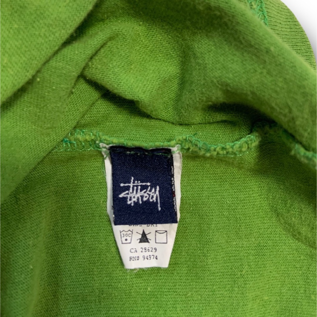 STUSSY(ステューシー)の00s OLD STUSSY ラグランTシャツ グリーン ブラウン メンズのトップス(Tシャツ/カットソー(七分/長袖))の商品写真