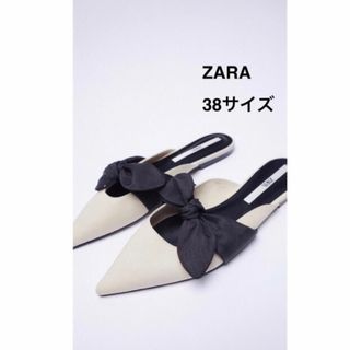 ザラ(ZARA)のZARA フラットシューズ　38 新品未使用タグ付き(スリッポン/モカシン)