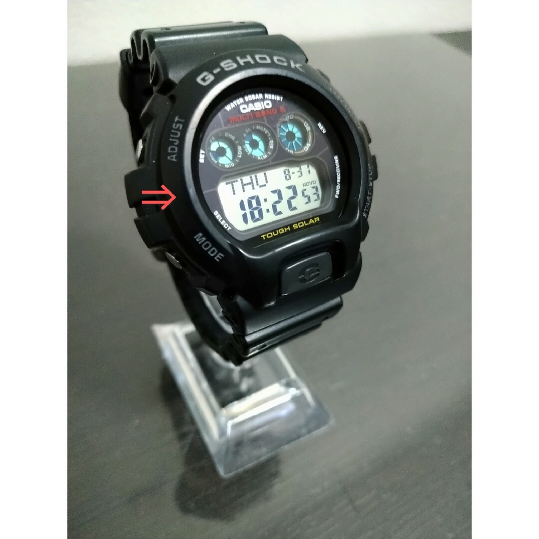 G-SHOCK(ジーショック)の【美品訳あり】G-SHOCK 三つ目オリジンモデル ブラック 電波ソーラー メンズの時計(腕時計(デジタル))の商品写真