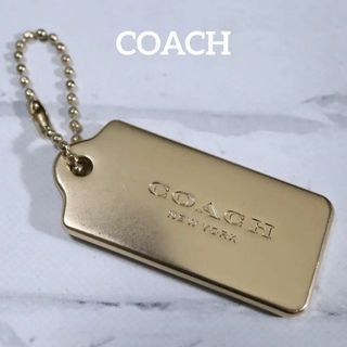 コーチ(COACH)の【匿名配送】COACH コーチ キーホルダー ゴールド タグ ロゴ 2(チャーム)