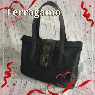 Salvatore Ferragamo - 即納 美品 フェラガモ ヴァラリボン トート