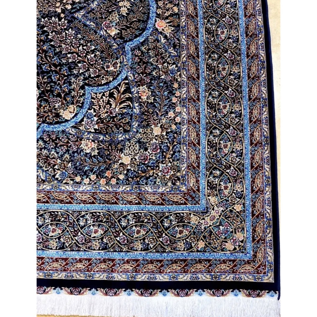 ペルシャ絨毯 コム産 226×150cm モダルシルク 植物繊維 100% 高級 ペルシャ絨毯 コム産 226×150cm モダルシルク 植物繊維 100% 高級