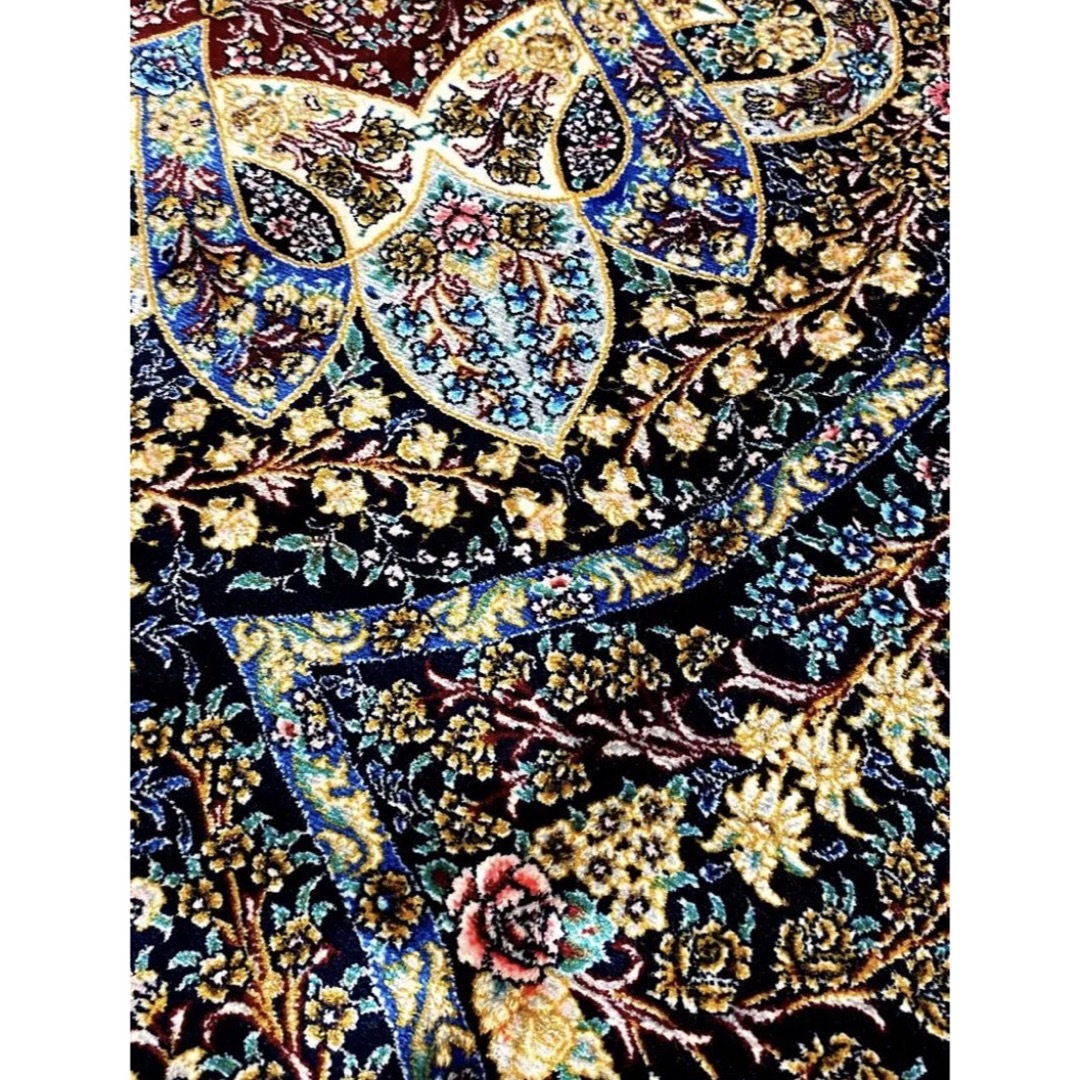 ペルシャ絨毯 コム産 226×150cm モダルシルク 植物繊維 100% 高級 ペルシャ絨毯 コム産 226×150cm モダルシルク 植物繊維 100% 高級