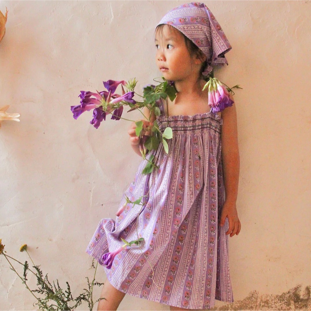 キッズ服女の子用(90cm~)bonjourdiary Purple tapestry tunic