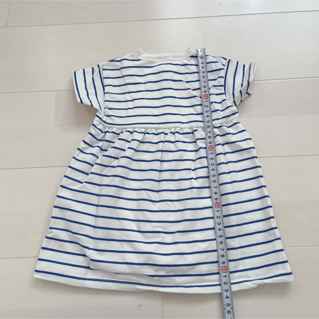 PETIT BATEAU(プチバトー)のプチバトー　ライトスウェット半袖ドレスボディ　18m  キッズ/ベビー/マタニティのベビー服(~85cm)(ワンピース)の商品写真