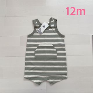 プチバトー(PETIT BATEAU)のプチバトー　マリニエール袖なしロンパース　12m(ロンパース)