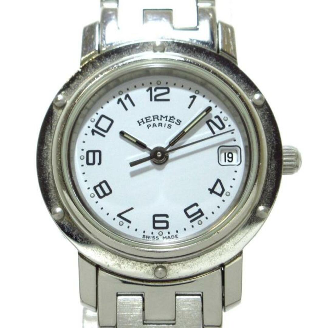 購入超安い エルメス 腕時計 クリッパー CL4.210 白 レディース | bca