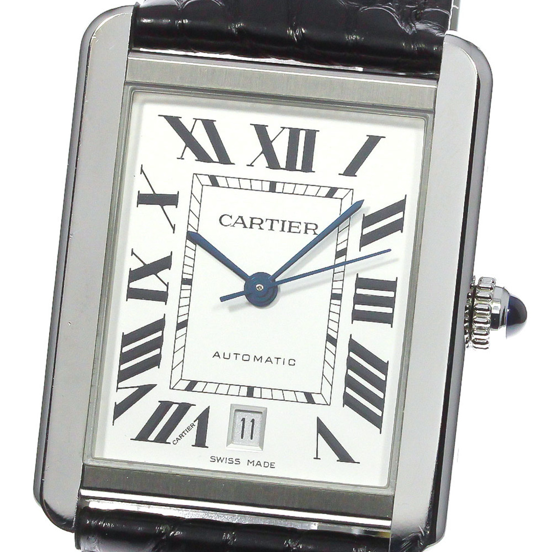 訳あり カルティエ CARTIER W5200027 タンクソロXL デイト 自動巻き メンズ _763626