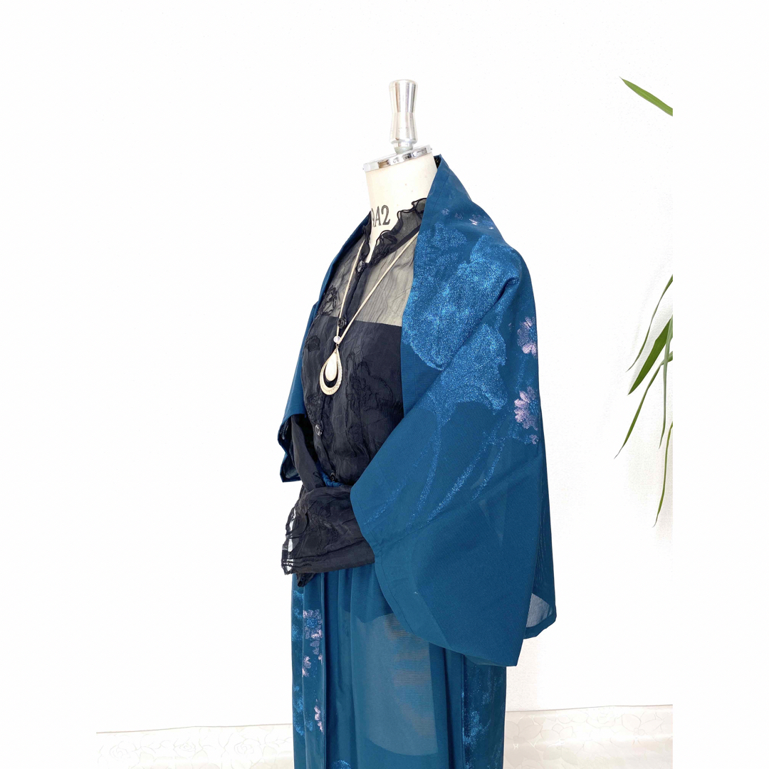 着物リメイクスカート&ストール羽織物セットアップフリーサイズ送料無料1504