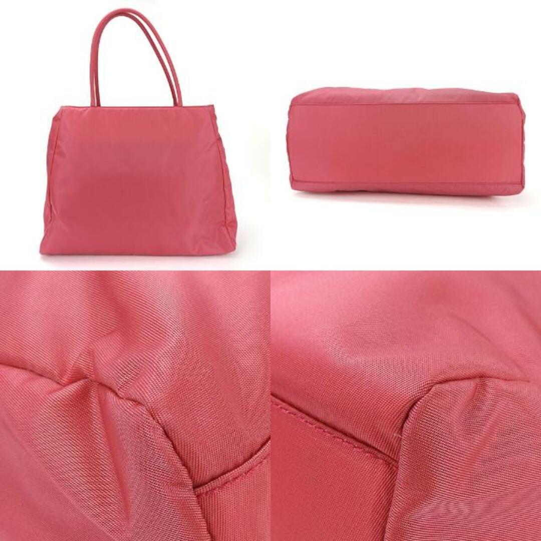 プラダ ハンドバッグ B3864 ナイロン ピンク 三角プレート 普段使い カジュアル シルバー金具 レディース 女性 PRADA handbag nylon peonia pink 3