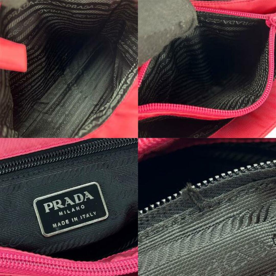 プラダ ハンドバッグ B3864 ナイロン ピンク 三角プレート 普段使い カジュアル シルバー金具 レディース 女性 PRADA handbag nylon peonia pink
