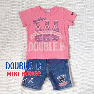 ダブルビー(DOUBLE.B)のDOUBLE.B★半袖Tシャツ 半ズボン 90サイズ/リバーシブル帽子 3点(Tシャツ/カットソー)