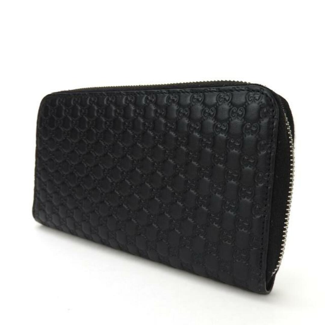 3ae5259】グッチ 長財布 マイクログッチシマ 544473 レザー ブラック