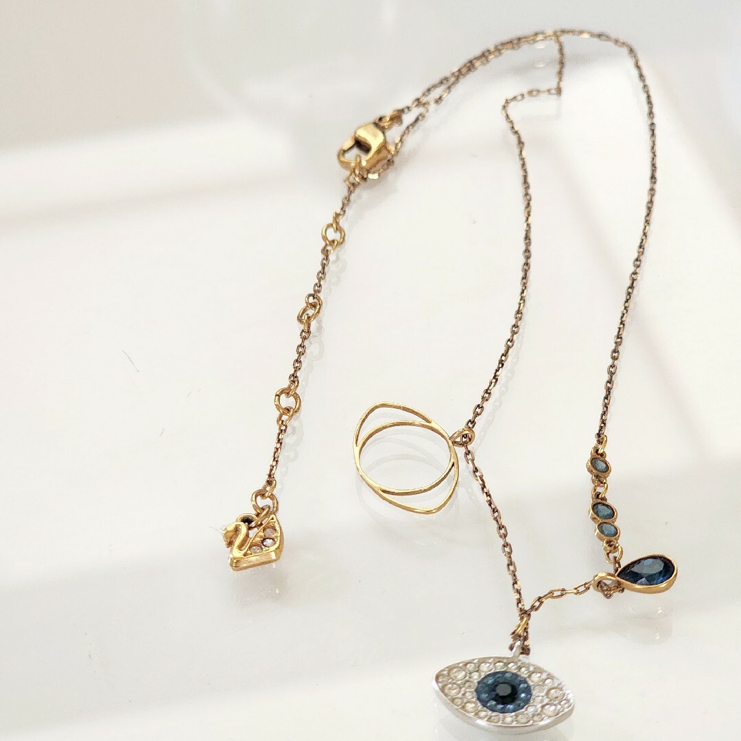 SWAROVSKI　ネックレス　　Duo Evil Eye　スワロフスキー