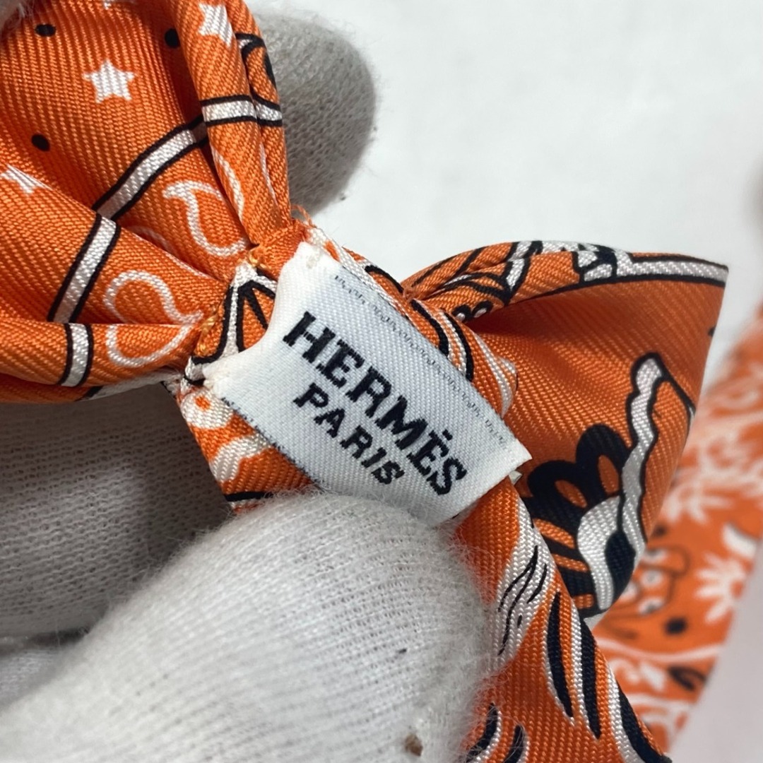 Hermes(エルメス)のエルメス HERMES ヌーパピヨン アクセサリー 蝶ネクタイ リボン ネクタイ シルク オレンジ メンズのファッション小物(ネクタイ)の商品写真