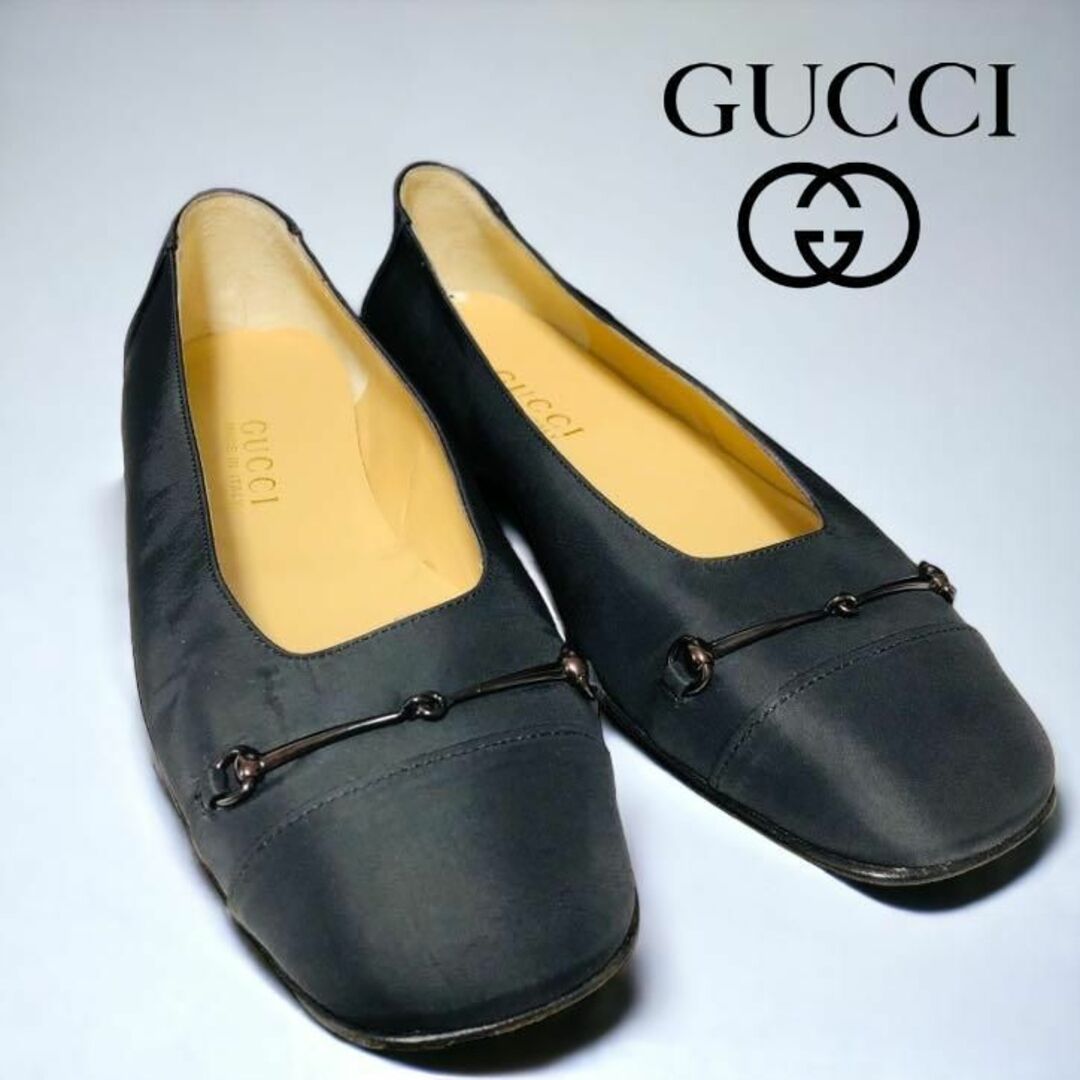 Gucci - ☆外観美品☆ GUCCI フラットパンプス イタリア製 6 1/2 24cm