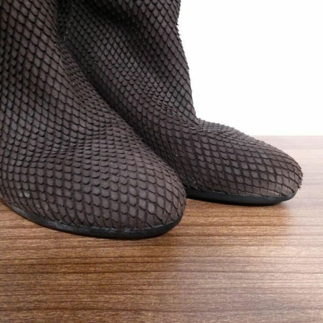 Sergio Rossi - 良品 セルジオロッシ パイソン レザー チャンキー