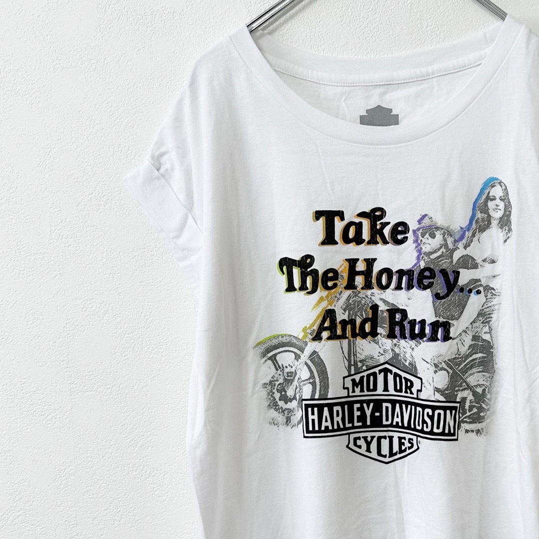 Harley Davidson(ハーレーダビッドソン)のHARLEY/ハーレーダビッドソン★半袖Tシャツ★ノースリーブ★ホワイト/白★M メンズのトップス(Tシャツ/カットソー(半袖/袖なし))の商品写真