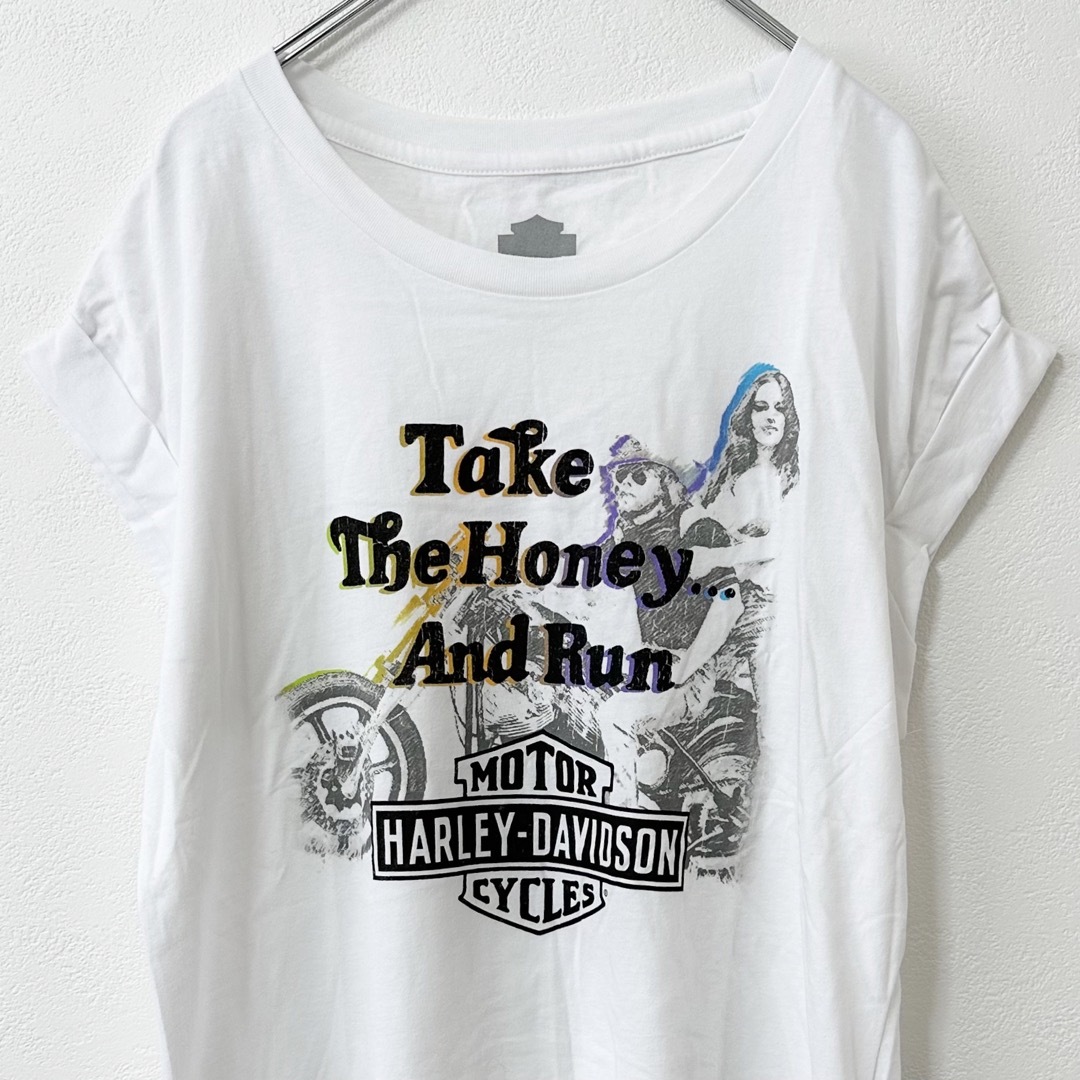 Harley Davidson(ハーレーダビッドソン)のHARLEY/ハーレーダビッドソン★半袖Tシャツ★ノースリーブ★ホワイト/白★M メンズのトップス(Tシャツ/カットソー(半袖/袖なし))の商品写真