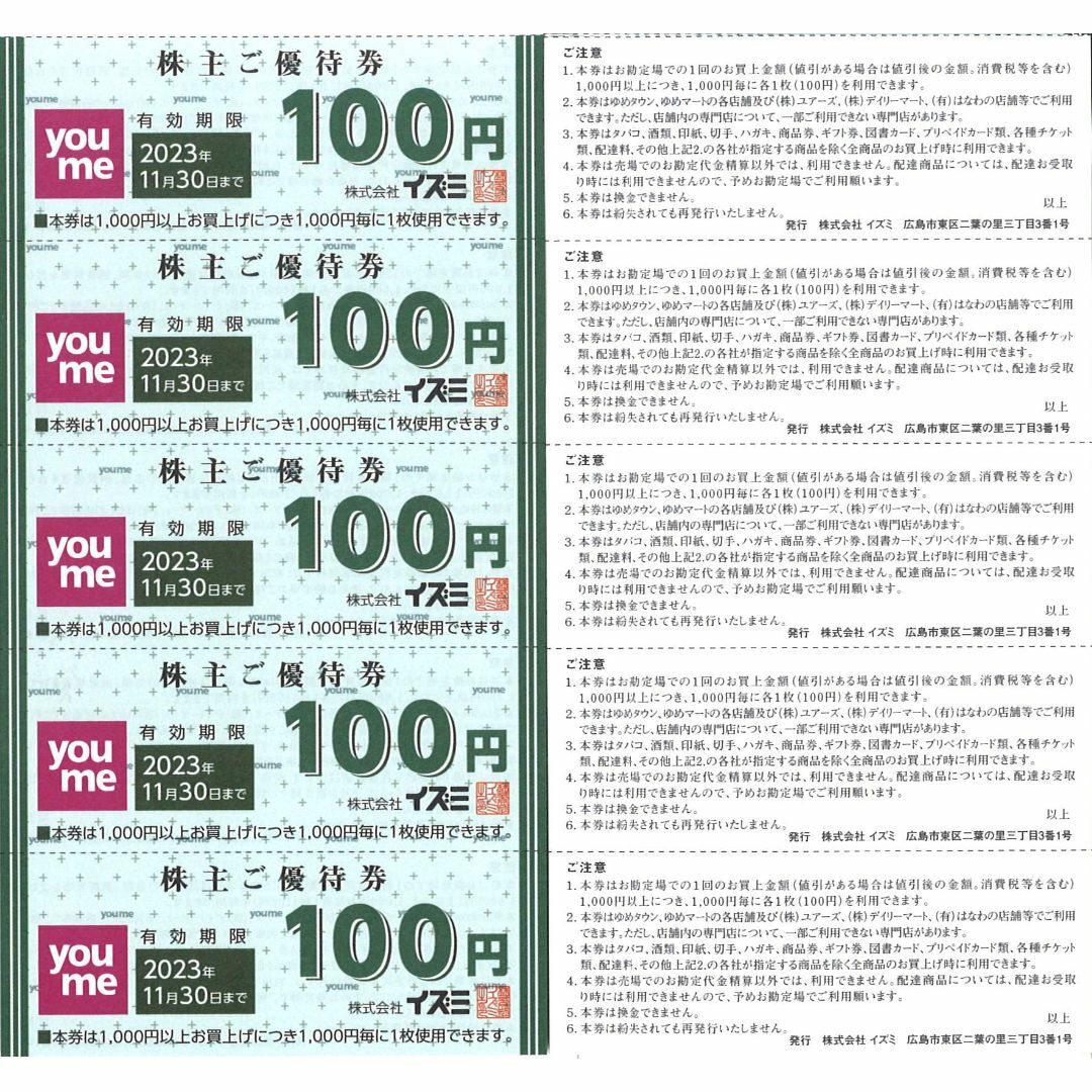 イズミ 株主優待券 6000円分 | www.esn-ub.org