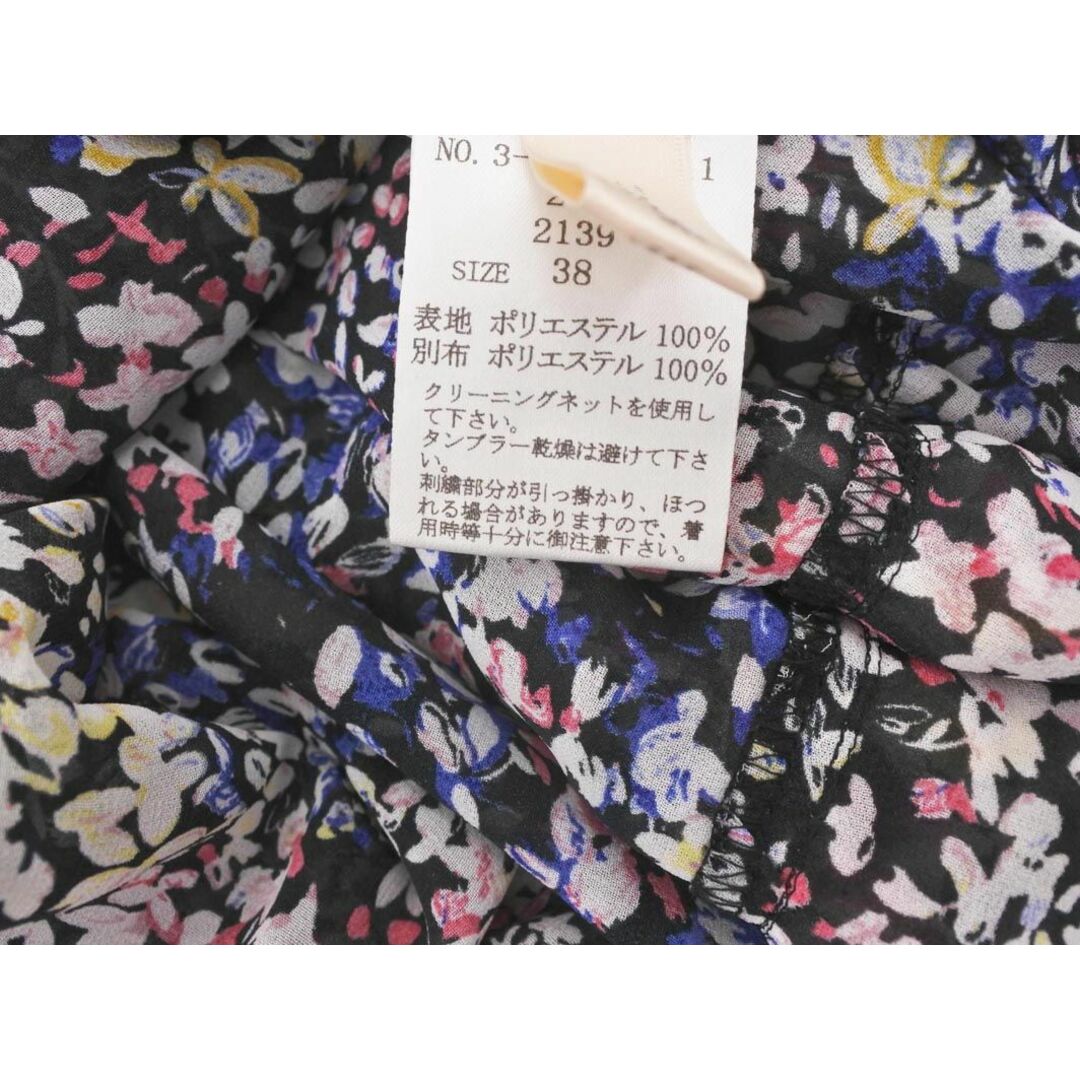レッセパッセ 花×リボン柄シフォンワンピ