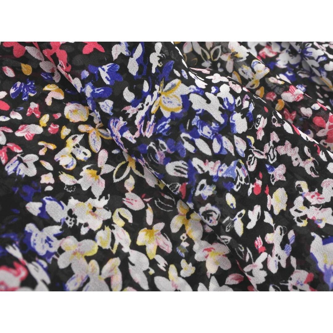 レッセパッセ 花×リボン柄シフォンワンピ