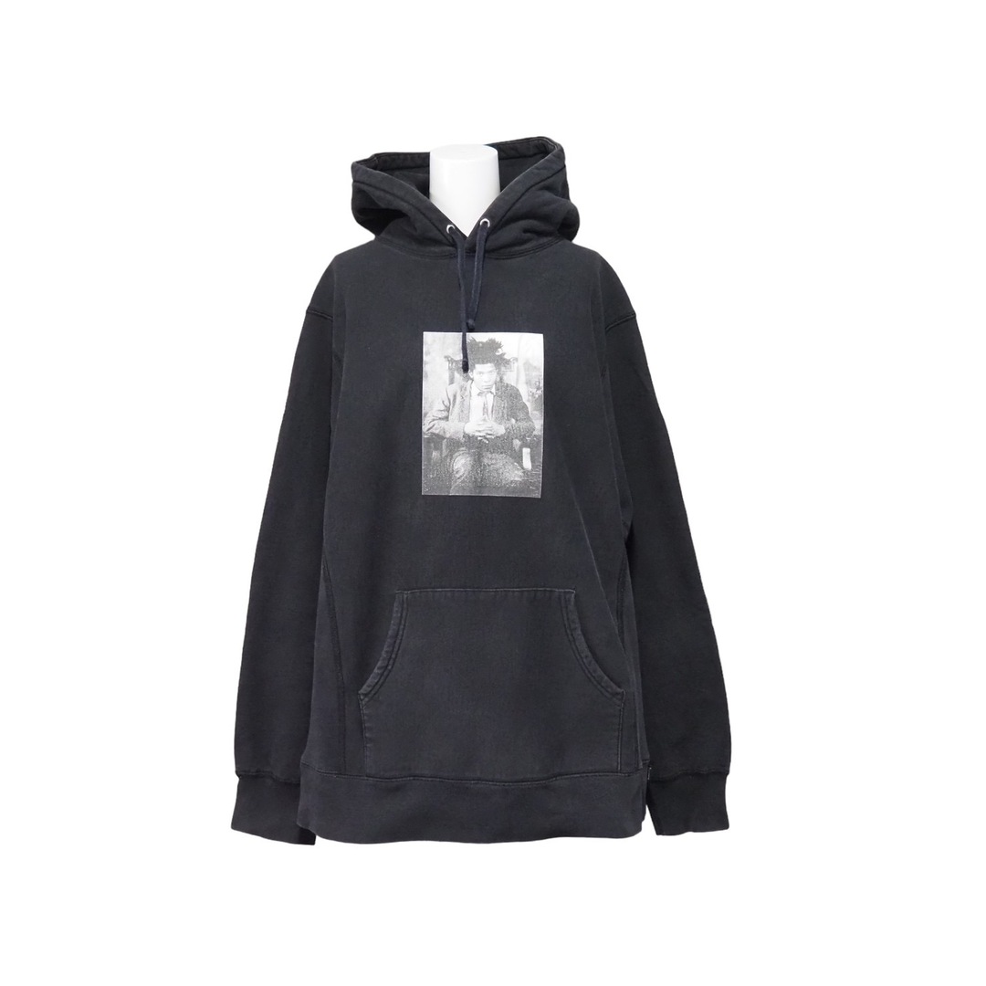 SUPREME シュプリーム 13AW Basquiat Hoodie バスキアフーディ パーカー プルオーバー コットン ブラック グレー サイズL 美品 52650