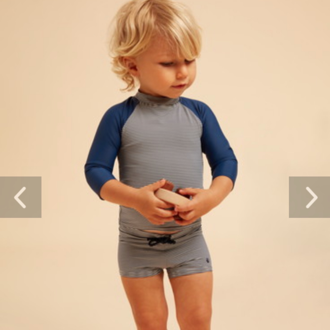 PETIT BATEAU(プチバトー)のプチバトー　ベビー男の子　ミラレ水着　36m キッズ/ベビー/マタニティのキッズ服男の子用(90cm~)(水着)の商品写真