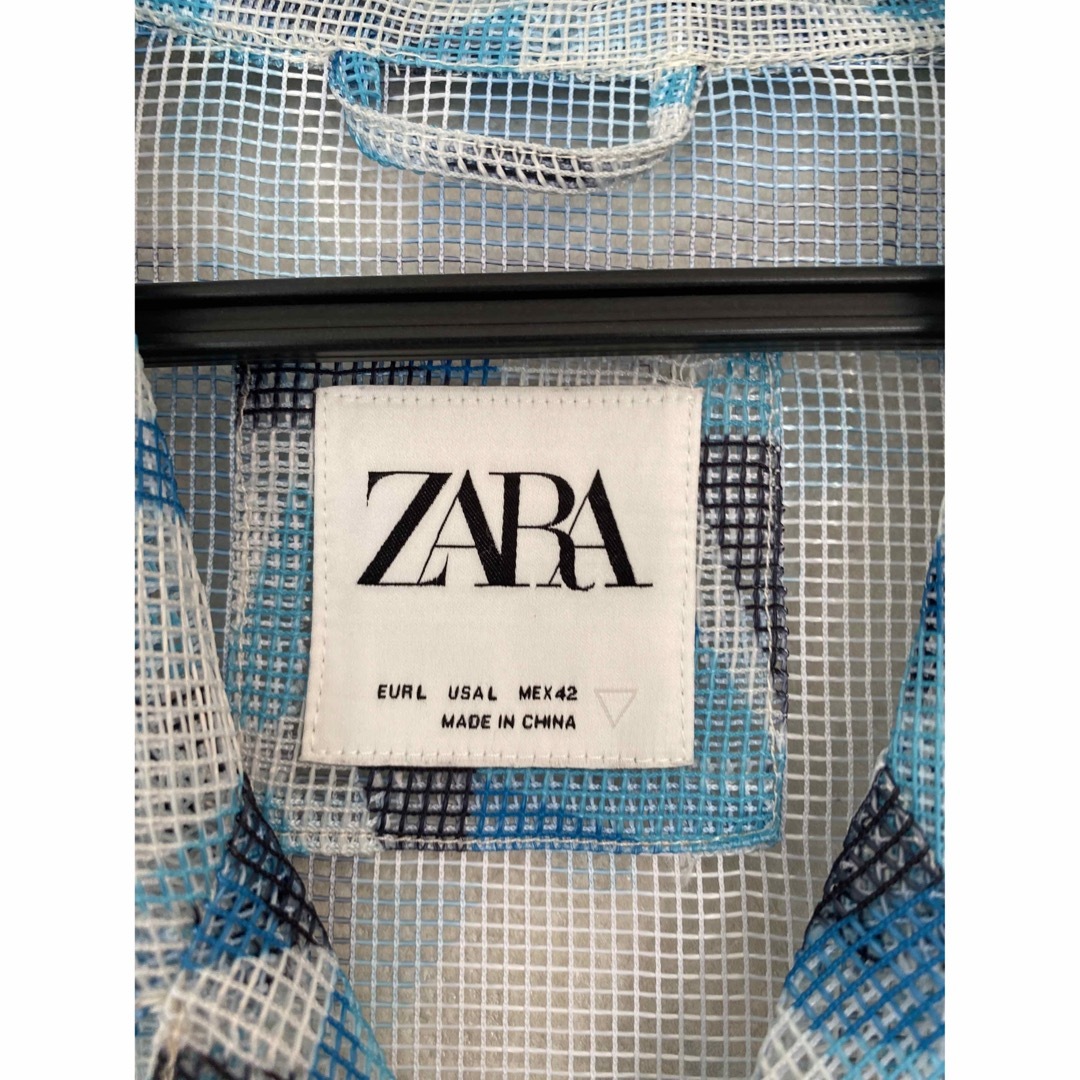 ZARA(ザラ)のZARA ネットブルーシャツ L〜XL  カラー···ブルー シャツ種類··· メンズのトップス(シャツ)の商品写真