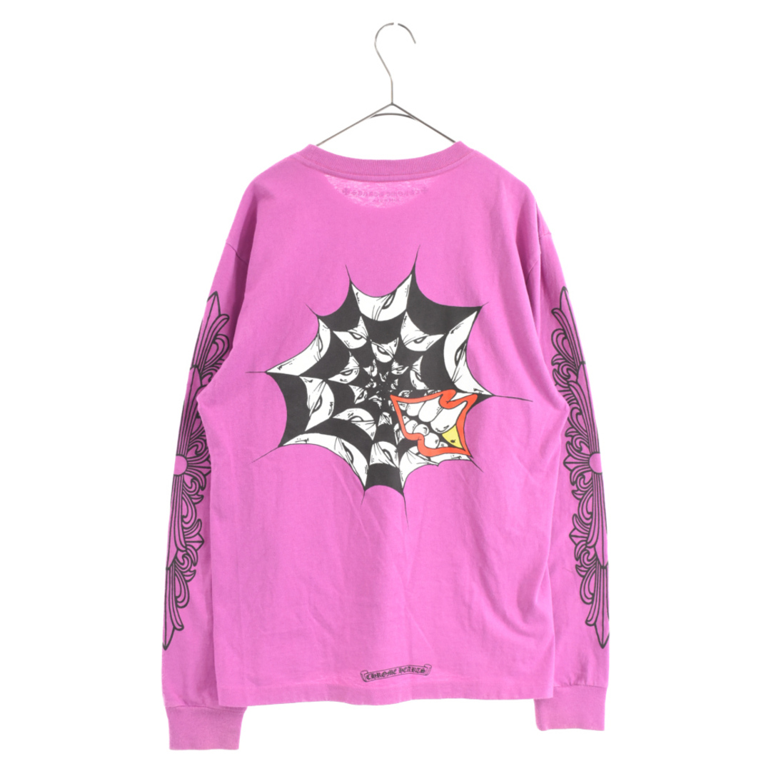 CHROME HEARTS クロムハーツ 21SS Matty Boy SPIDER WEB L/S T-SHRT マッティボーイ スパイダーウェブ ロングスリーブTシャツ パープル