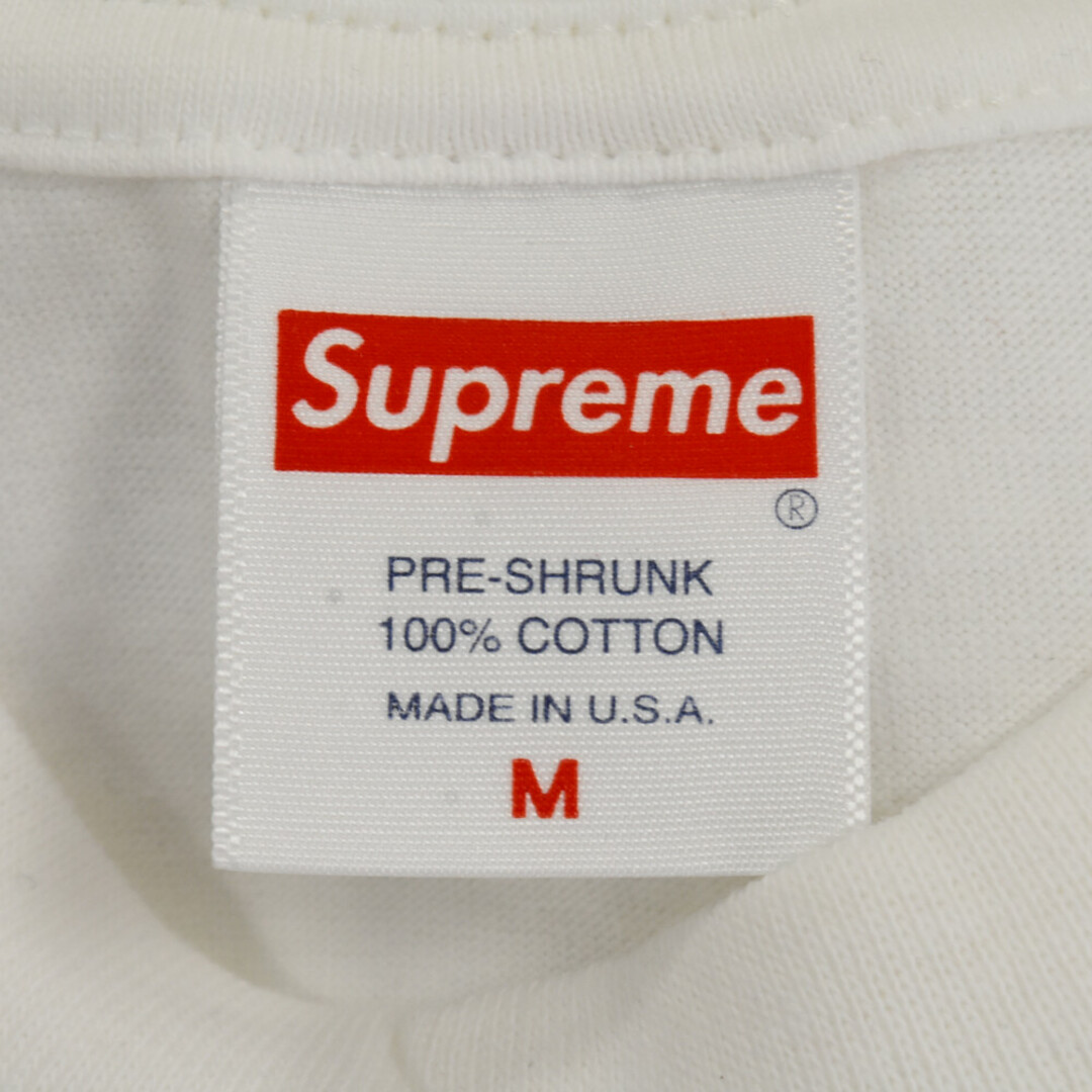 シュプリーム Supreme Tシャツ ボックス ロゴ SUPREME×スワロフスキー 半袖Ｔシャツ コットン ホワイト×レッド 未使用