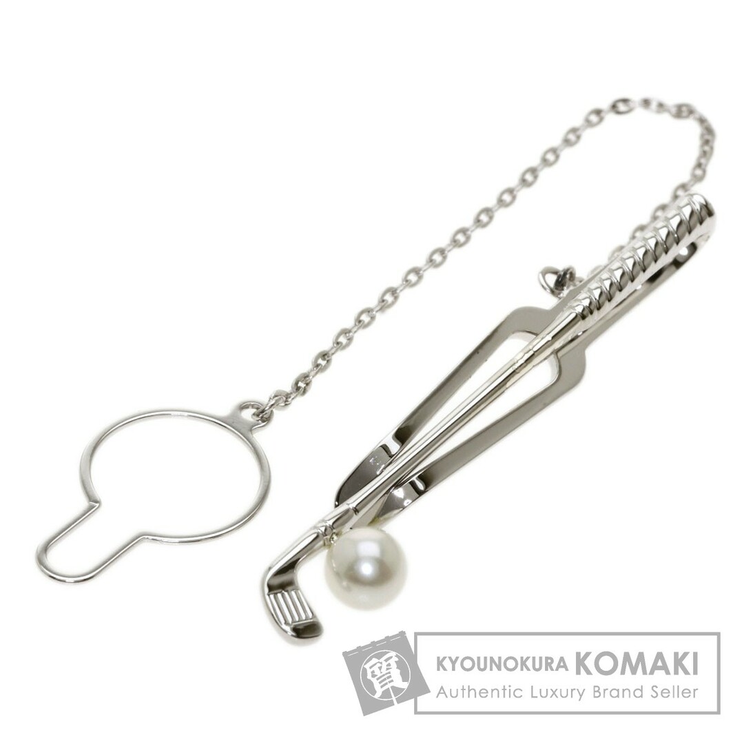 MIKIMOTO ベビーパール 真珠 ゴルフクラブ タイピン 金属製 メンズ