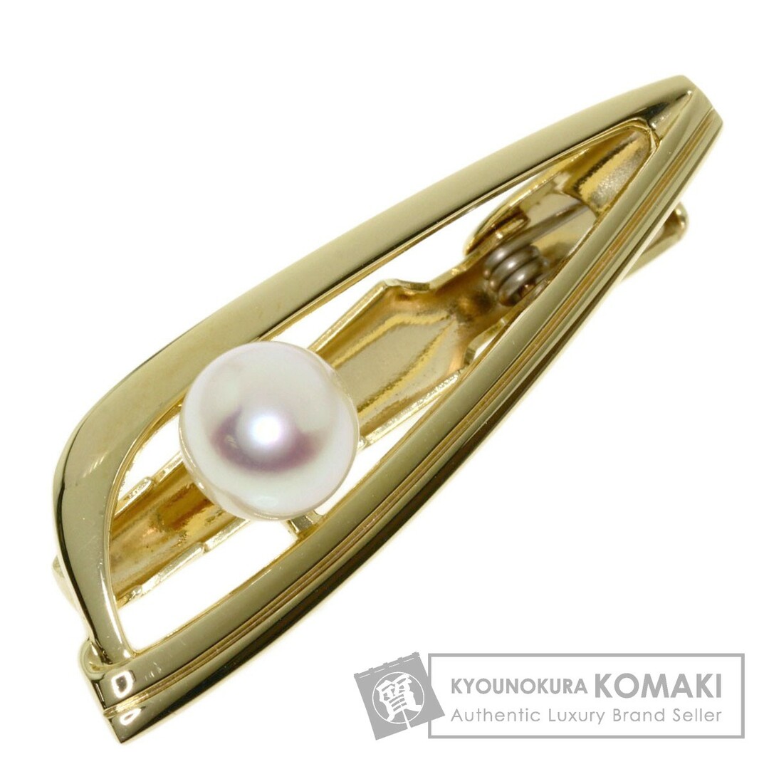 スペック新品仕上げ済付属品MIKIMOTO アコヤパール 真珠 タイピン K14YG メンズ