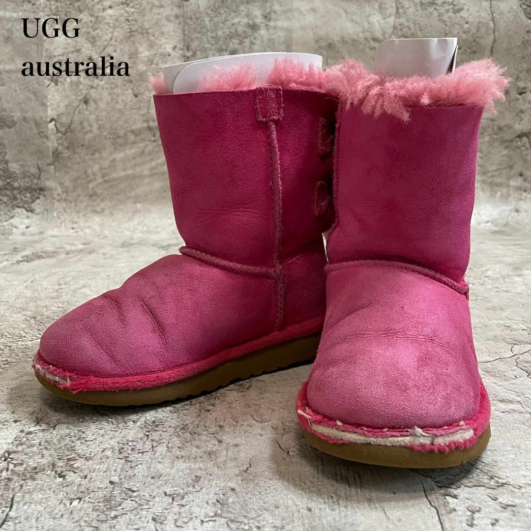 UGG AUSTRALIA アグオーストラリア【17】ショートブーツ スウェード フラット リボン 無地の通販 by kirin's shop｜アグ オーストラリアならラクマ