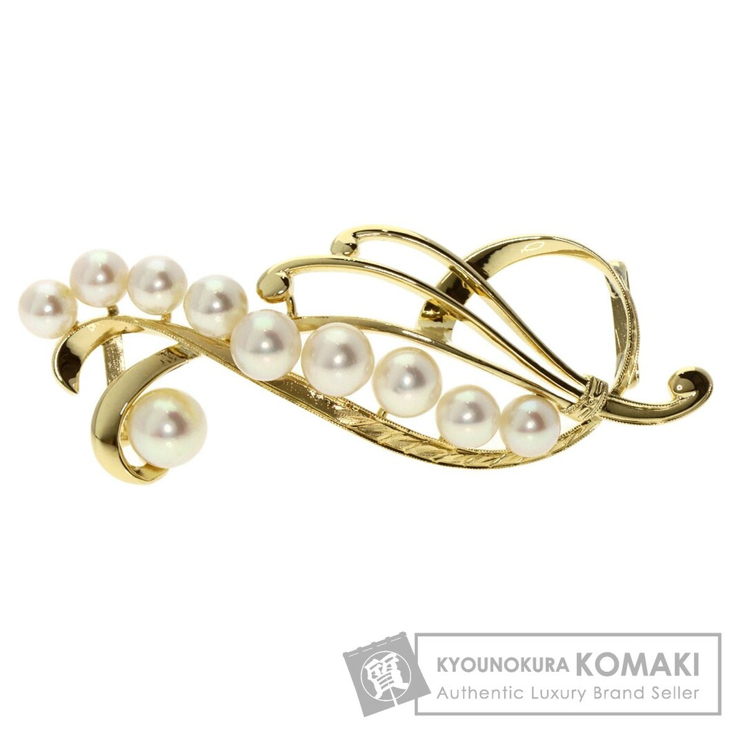 MIKIMOTO アコヤパール 真珠 帯留め K14YG レディース