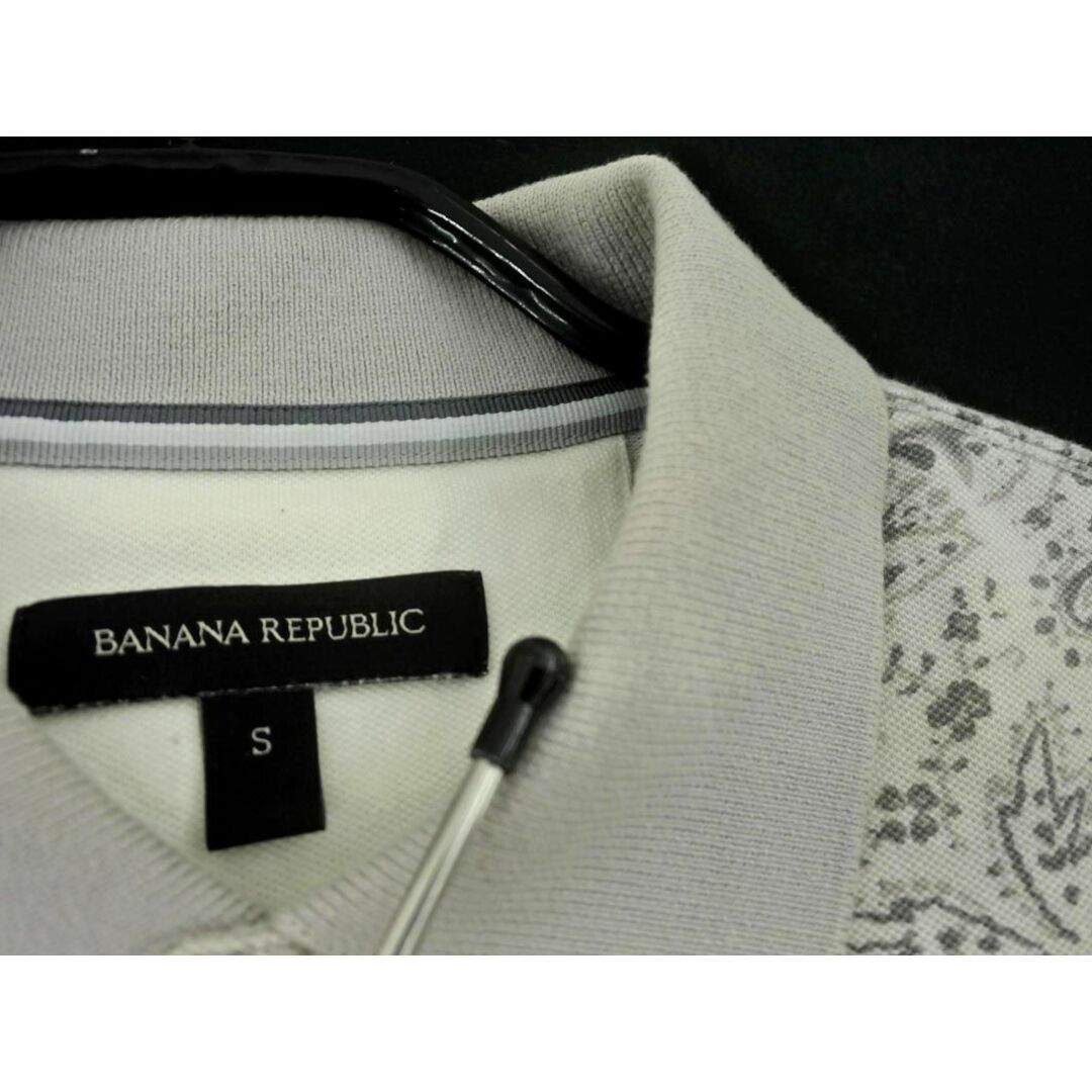 Banana Republic(バナナリパブリック)のBANANA REPUBLIC バナナリパブリック 総柄 ポロシャツ sizeS/グレー ■◆ メンズ メンズのトップス(ポロシャツ)の商品写真