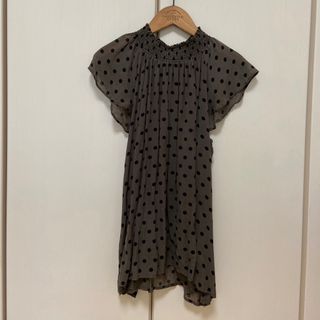 【新品タグ付き】Spick\u0026Span シアードットフレンチシャーリングブラウス