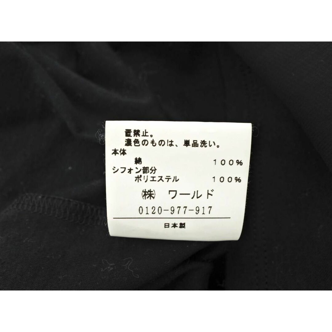 UNTITLED(アンタイトル)のアンタイトル 切替 シフォン ブラウス カットソー size2/黒 ■◆ レディース レディースのトップス(シャツ/ブラウス(半袖/袖なし))の商品写真