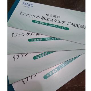 ファンケル(FANCL)の★追跡匿名無料★ ファンケル 株主優待券 銀座スクエアご利用券 12000円分(ショッピング)