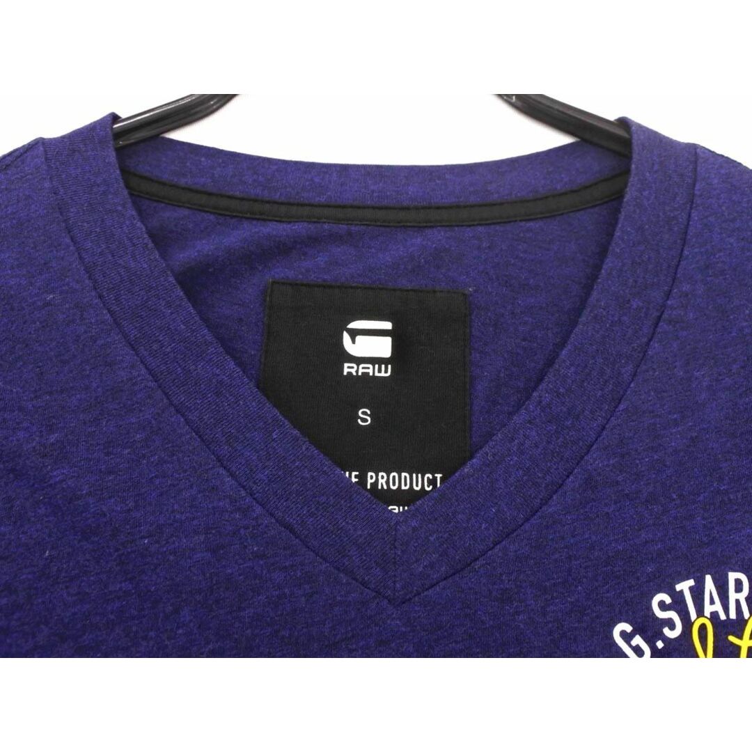 G-STAR RAW(ジースター)のG-STAR RAW ジースターロゥ Vネック プリント カットソー sizeS/紺 ■◆ メンズ メンズのトップス(Tシャツ/カットソー(半袖/袖なし))の商品写真